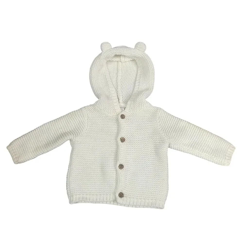Carter's‎ Hooded Cardigan Sweater w/ Ears - Girl's Newborn